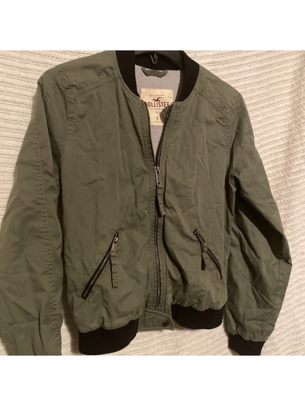 Hollister Lined Green Jacket Small
